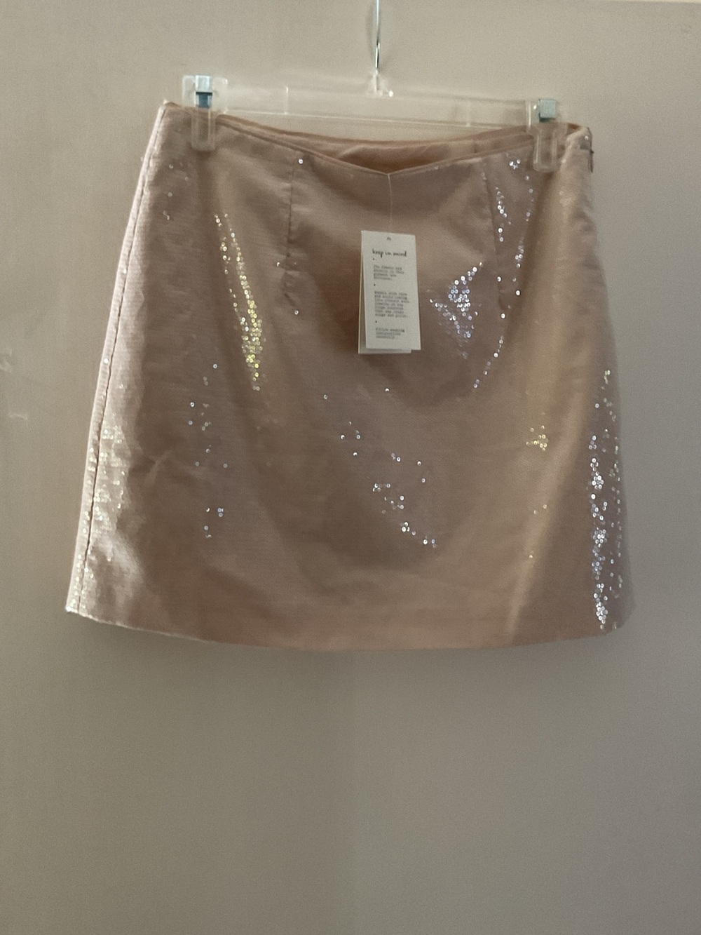 a new day Cream Sequin Mini Skirt NWT